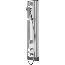 KWC AR Duschpaneel F5S, Edelstahl, mit Hygieneeinheit in weiß von KWC