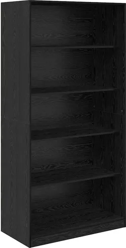 vidaXL Kleiderschrank Schwarz Eichen-Optik 100 x 50 x 200 cm - Moderner Kleiderschrank mit 4 praktischen Regalen, ideal für Ordnung im Schlafzimmer. Hergestellt aus robustem Holzwerkstoff, bietet er langlebige Qualität und vielseitige Einsatzmöglichkeiten.