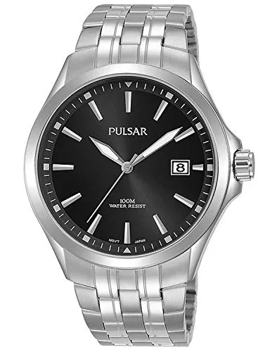 Pulsar Quarz Herren-Uhr Edelstahl PS9625X1 - Armbanduhren für Herren, mit bis zu 100 Meter Wasserdichtigkeit und elegantem Edelstahl-Metallband für höchsten Tragekomfort.