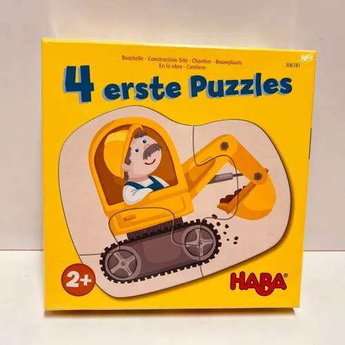 HABA - 4 erste Puzzles - Baustelle - NEU
