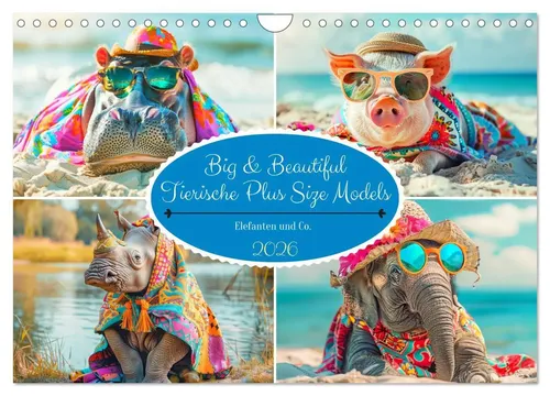 Rose Hurley | Big & Beautiful Kalender - Kalender mit 14 Seiten, herausragende Tierische Plus Size Models für großartige Kurven und Stil, ideal als Geschenk oder für die eigene Wand.