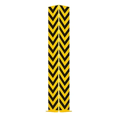 ROBUSTO Anfahrschutzprofil L zum Aufdübeln, gelb/schwarze Pfeilschraffur, 16 x 100 cm, Art.-Nr. 71194 | Anfahrschutz Wand | Flächenschutzprofil | Regal Anfahrschutz