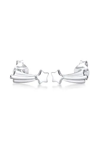 Elli Paar Ohrstecker Sternschnuppe 925 Sterling Silber - Ohrstecker aus 925 Sterling Silber, inspiriert von Sternschnuppen. Perfekt für festliche Anlässe und als Geschenk zu Weihnachten, vereinen sie Eleganz und zeitlosen Stil.