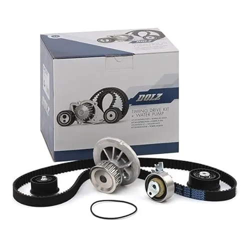 Dolz Wasserpumpe + Zahnriemensatz KD081 - Hochwertige Autoteile für zuverlässige Motorleistung, inklusive Wasserpumpe und Zahnriemensatz für optimale Kühlung und Antrieb.