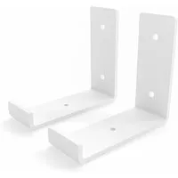 HEVVA Regalhalterung RIEDBERG 10 cm Tief 2er Set Weiß - Praktische HEVVA Regalhalterungen im minimalistischen Design für stilvolle Wandregale. Stabil und langlebig, ideal für jeden Raum. Inklusive Befestigungsmaterial für eine einfache Montage.