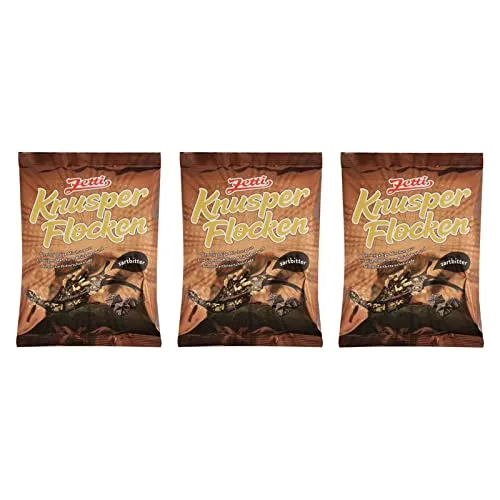 3er Pack Zetti Knusperflocken Zartbitter (3 x 130 g)