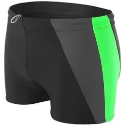Aquarti Badehose Aquarti Herren Badehose Kurz mit Seitlichem Streifen grau|grün|schwarz XL