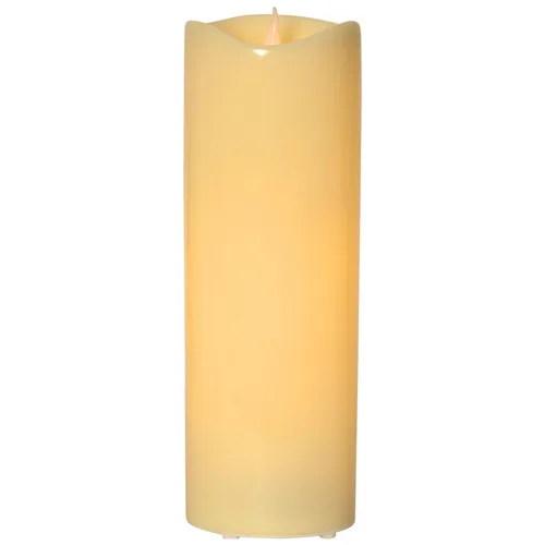 Star Trading LED Outdoor-Kerze Grande – Flackernd mit Timer, Creme, 38cm - Kerzen & Teelichter – Ideal für stimmungsvolle Abende im Freien, flackerndes Licht und praktischer Timer für mühelose Nutzung.