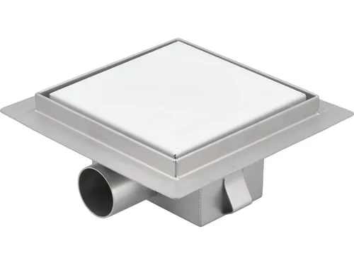 Edelstahl Duschrinne 15x15cm - Hochwertige Ablaufrinne aus Edelstahl 304, ideal für moderne Bäder. Effiziente Wasserableitung für eine saubere und stilvolle Dusche.