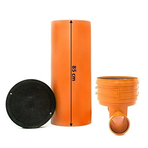 KG Schacht DN400/DN110 - Komplett SET - KG Rohr 85 cm - Kanal Entwässerung - Komplett SET