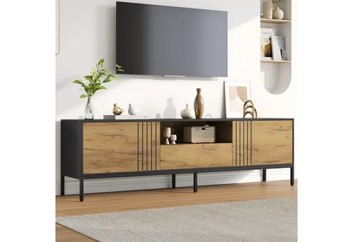 Merax Lowboard Fernsehtisch TV-Ständer für Fernseher bis 70 Zoll