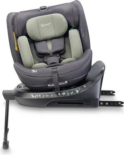 BabyGo Autokindersitz Move 360 I Size - Kindersitz für Kinder von 40-150 cm, mit 5-Punkt-Gurtsystem und ISOFIX-Befestigung für maximale Sicherheit und einfache Montage im Auto.