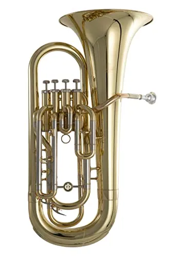 Roy Benson Bb-Euphonium EP-303 (Professionelles Blasinstrument, mit Goldmessing Mundrohr, Neusilber Außenzüge, Edelstahl Ventile, mit komfortablem Formetui)
