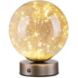 Tischleuchte Akku Lichteffekt Kugellampe in gold von Paul Neuhaus