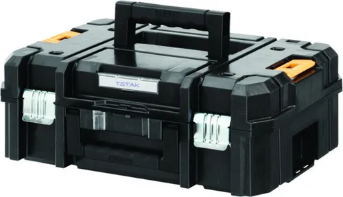 DEWALT DWST1-70703 Werkzeugkasten unbestückt - Werkzeugkoffer, stapelbar und abschließbar, mit 13,5 L Volumen – ideal für die sichere Aufbewahrung Ihrer Werkzeuge.