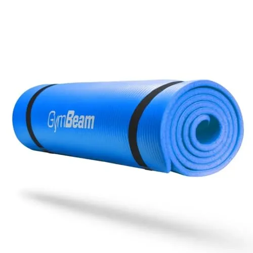 GymBeam Fitnessmatte und Yogamatte - universelle Übungsunterlage, perfektes Zubehör für Fitness, Yoga oder Aerobic, rutschfeste und hochwertige Gymnastikmatte, aus feinem PVC, 180x61x1 cm (Blue)