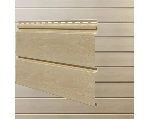 Fassadenverkleidung Canadian Siding MAX3 Rundprofil 2-Brett 3,85 m - Hochwertiges Vinylprofil für die Außenverkleidung, wetterfest und pflegeleicht. Ideal für traditionelles Design, mit 10 Jahren Herstellergarantie. Perfekt für langlebige Fassadenlösungen.