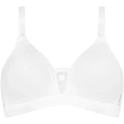 Triaction Damen Trophy N Sport-BH, Weiß (White), Gr. 95D - Funktionsunterwäsche für Sport, bequemer Sport-BH mit vorgeformten Cups und atmungsaktiver Netzstruktur für optimalen Halt und Bewegungsfreiheit.