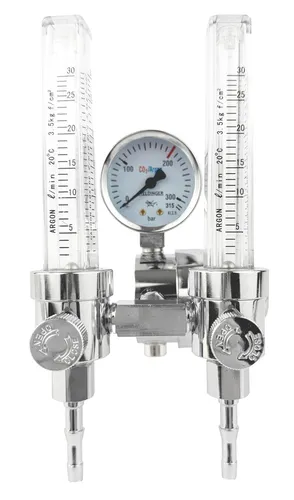 Flaschendruckminderer eco mit 2 Flowmetern und 2 Abgängen 200 bar - Druckregler für präzise Gasdosierung, ausgestattet mit 2 Flowmetern und 2 Abgängen. Ideal für den professionellen Einsatz in der Gasversorgung. Hohe Qualität nach DIN-Normen.
