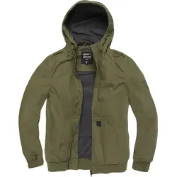 Vintage Industries Arrow Jacke, grün, Größe S für Männer - Stylische Herrenjacke mit Frontreißverschluss und Kängurutaschen. Ideal für lässige Outfits und den Alltag, sorgt für Komfort und eine tolle Passform.