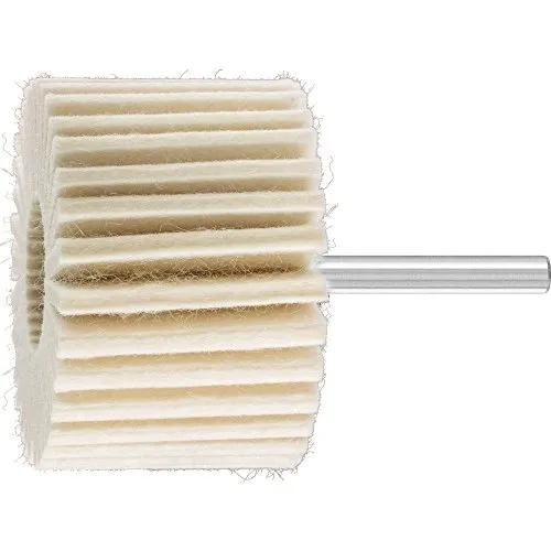 PFERD Filzlamellenstift 60mm, 5 Stück - Schleifstifte für Vor- und Hochglanzpolitur, ideal für präzise Oberflächenbearbeitung und geringe thermische Belastung des Werkstücks.