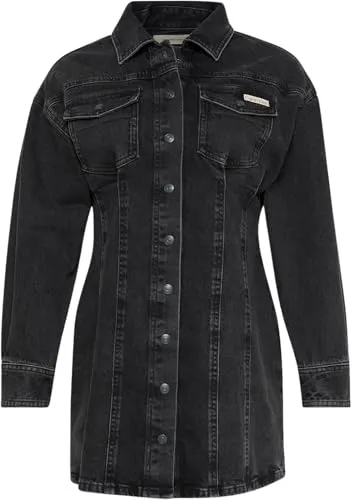 Calvin Klein Jeans LS DENIM MINI DRESS in schwarz von Calvin Klein