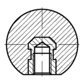 Kugelknopf DIN 319 Kunststoff schwarz Form E - Sonstige Elektroinstallationsartikel mit Gewindebuchse M40 x 10 x 1,5mm, ideal als Bedienelement für präzise Steuerung und langlebige Nutzung.