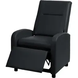 Fernsehsessel Hhg 660, Relaxsessel Liege Sessel, Kunstleder Klappbar 99x70x75cm Schwarz