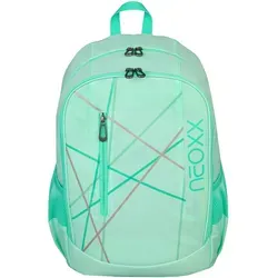 neoxx Schulranzen Flow - ergonomischer Schulrucksack in grün, wasserabweisend und mit Laptop-Einschub für Schule und Freizeit