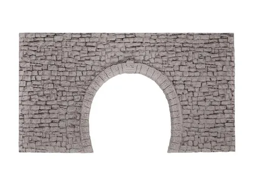 NOCH Tunnel-Portal - 2-gleisig, 23 x 12,7 cm, detailgetreu und ideal für H0E und H0M Modelleisenbahnen