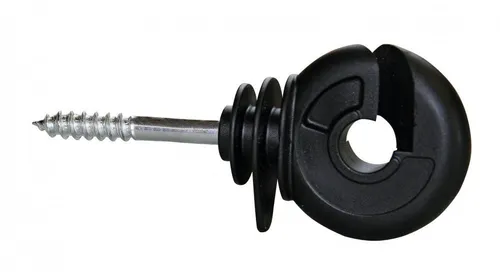 Kerbl Weidenzaun 100 Stück Ringisolator kompakt schwarz