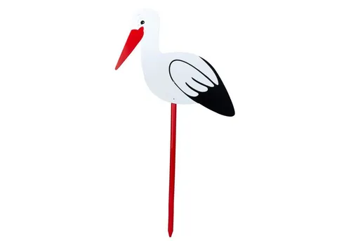 Geschenkestadl Tierfigur Storch mit Stab 100cm Holz Klapperstorch