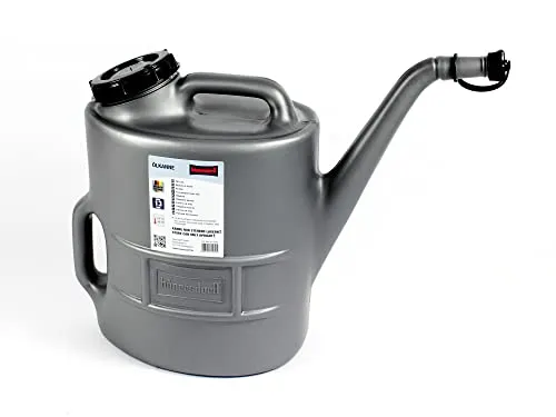 Heizölkanne 13 Liter mit Siebeinsatz Silbergrau bruchsicher NEU Kühlwasser Einfüllkanne Ölkanne KFZ Werkstatt oder Heizraum 1099302