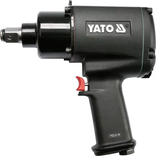 YATO Schlagschrauber YT-09564 mit Doppelhammer-Schlagwerk - Leistungsstarker pneumatischer Schraubenschlüssel mit 1300 Nm Drehmoment, ideal für schnelle Montagearbeiten. Ergonomisches Design und effizientes Arbeiten dank 3 Leistungsstufen.