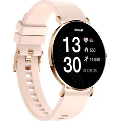 XCOAST SIONA 2 Damen Smartwatch Roségold – Elegante Fitnessuhr mit AMOLED-Display - Smartwatch in ultraflachem Design mit 1.3
