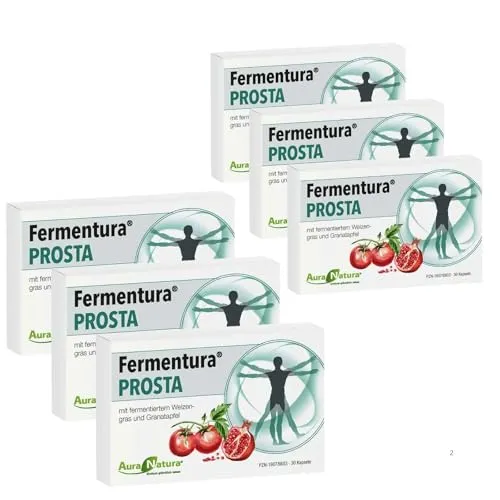 Fermentura® Prosta Kapseln | Prostata Komplex mit Kürbiskern & Granatapfel | 180 Kapseln im 6er Pack - Hochwertige Kapseln mit einer speziellen Kombination aus natürlichen Extrakten. Ideal für die tägliche Unterstützung, 100% vegan und in geprüfter Qualität aus Deutschland.