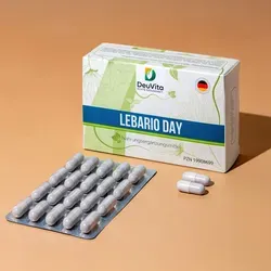 Deuvita Lebario Day- All in One Komplex mit Zink, OPC, Ashwagandha & Baldrian- Premium Nahrungsergänzung- Rundum-Versorgung mit nur 2 Kapsel-Mikro...