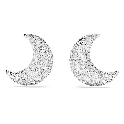 Damen-Ohrclips Luna Swarovski Bianchi rhodiniert - 5666158 in silber von Swarovski