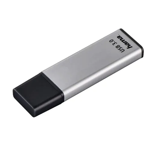 Hama 64GB USB-Stick USB 3.0 - Ultrahochgeschwindigkeits-Datenstick mit 70 MB/s, elegantes Aluminium-Gehäuse und praktische Schlüsselring-Öse
