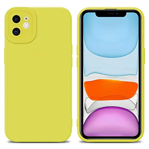 Cadorabo Hülle kompatibel mit Apple iPhone 11 Schutzhülle TPU Silikon Case Liquid Design mit Kameraschutz Slim Kratzfest Weiche Gummi mit Rundumschutz Case Hülle für iPhone 11 in Gelb