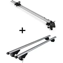 Fahrradträger Bike Pro + Dachträger Rio 120 für BMW 3er Touring E91 - Fahrradträger-Set für BMW 3er Touring (Kombi) E91, leichtes Aluminium, ideal für alle Fahrradtypen. Maximale Zuladung: 15 kg, inklusive Sicherheitsverriegelung und einfache Montage.