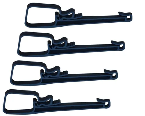 Knott Anhänger 4x Seilzughalter, Achshalter Bremsseilhalter 80x80 - 4 Stück Knott Seilzughalter aus robustem Kunststoff, ideal für Achsrohre 80x80 mm, sorgt für sichere Bremsseilanbringung und hohe Langlebigkeit.