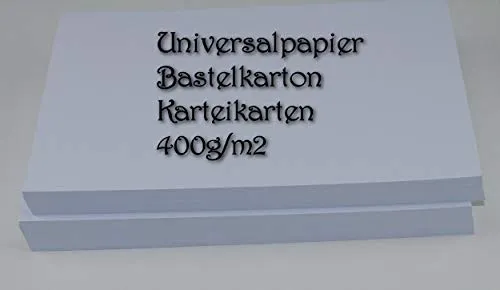 Blatt Universalpapier Bastelkarton Karteikarten DIN A3 400g - Sonderformate auf Anfrage möglich ! 250