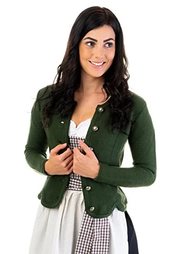 Trachtenjacke Grün (Original Trachtl) Größe 34 - Elegante Damen Trachtenjacke, tailliert und perfekt kombinierbar mit Dirndl oder Jeans, aus hochwertigem Material für optimalen Komfort.