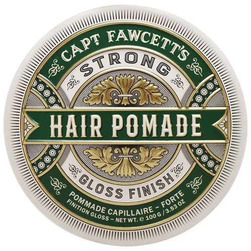 Captain Fawcett Strong Pomade Green 100g – starke, parabenfreie Haarpomade - Modellierende Haarpomade für alle Haartypen. Bietet starken Halt und Glanz, ideal für stylische Looks. Perfekt für den täglichen Einsatz.