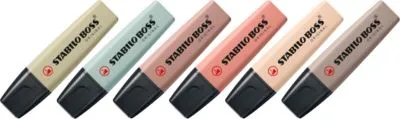 STABILO BOSS ORIGINAL NatureCOLORS - 6er Pack in erdigen Trend-Farben, ideal zum Schattieren und Journaling mit Anti-Dry-Out-Technologie