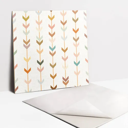 Dekorative Vinylfliesen Boho-Komposition für Wände und Böden - Selbstklebende Vinylfliesen in modernem Boho-Stil, ideal für kreative Raumgestaltungen. Perfekt für Büro, Wohnzimmer und Küche – einfach anzubringen und vielseitig einsetzbar.