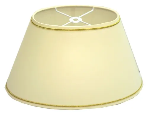 Dirk Davids Lampenschirm Oval Creme + Gold in beige von Dirk Davids Leuchten GmbH