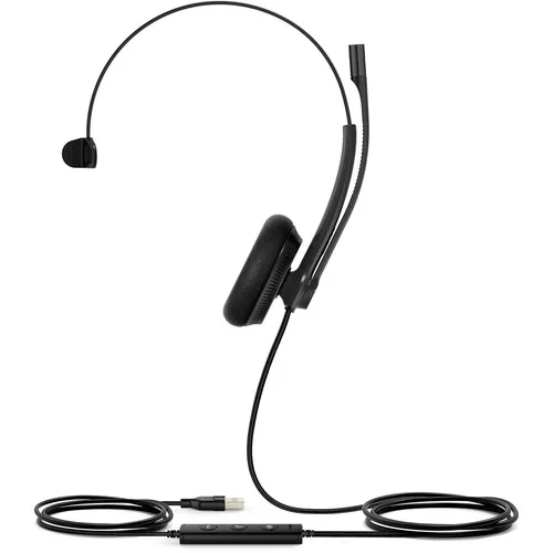 Yealink UH34 Lite Mono Headset - Kabelgebunden & UC-zertifiziert - On-Ear Headset in Schwarz, ideal für Yealink Telefone, bietet klare Sprachübertragung und hohen Tragekomfort.