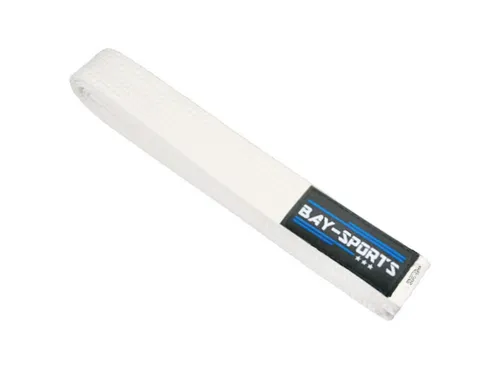 BAY-Sports Karateanzug Budogürtel Karategürtel Kampfsportgürtel weiß Budogürtel, Judogürtel, Taekwondogürtel, Länge 160 cm - 350 cm